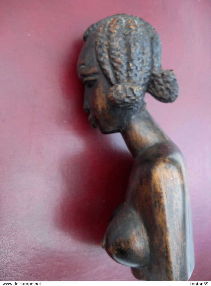 Ancienne Statuette Africaine En Bois Précieux A Identifier. - Art Asiatique