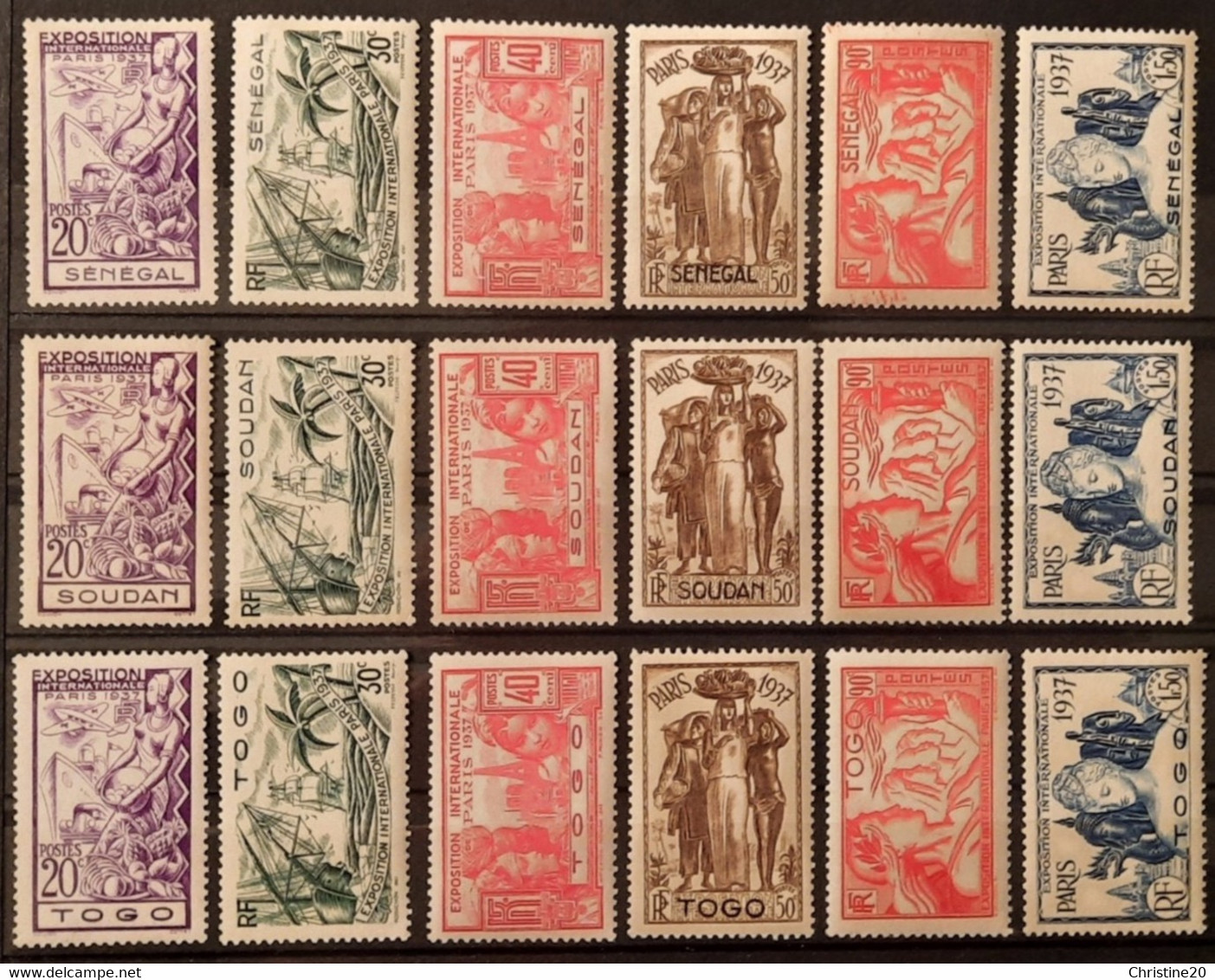 Grandes Séries Coloniales 1937 ** TB Cote 548€ - 1937 Exposition Internationale De Paris