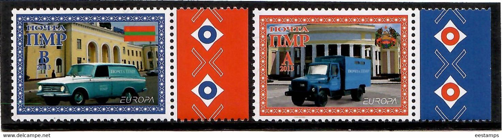 Moldova / PMR Transnistria . EUROPA 2013 ( Post Mail Transport ).2v:A,B - Moldavie
