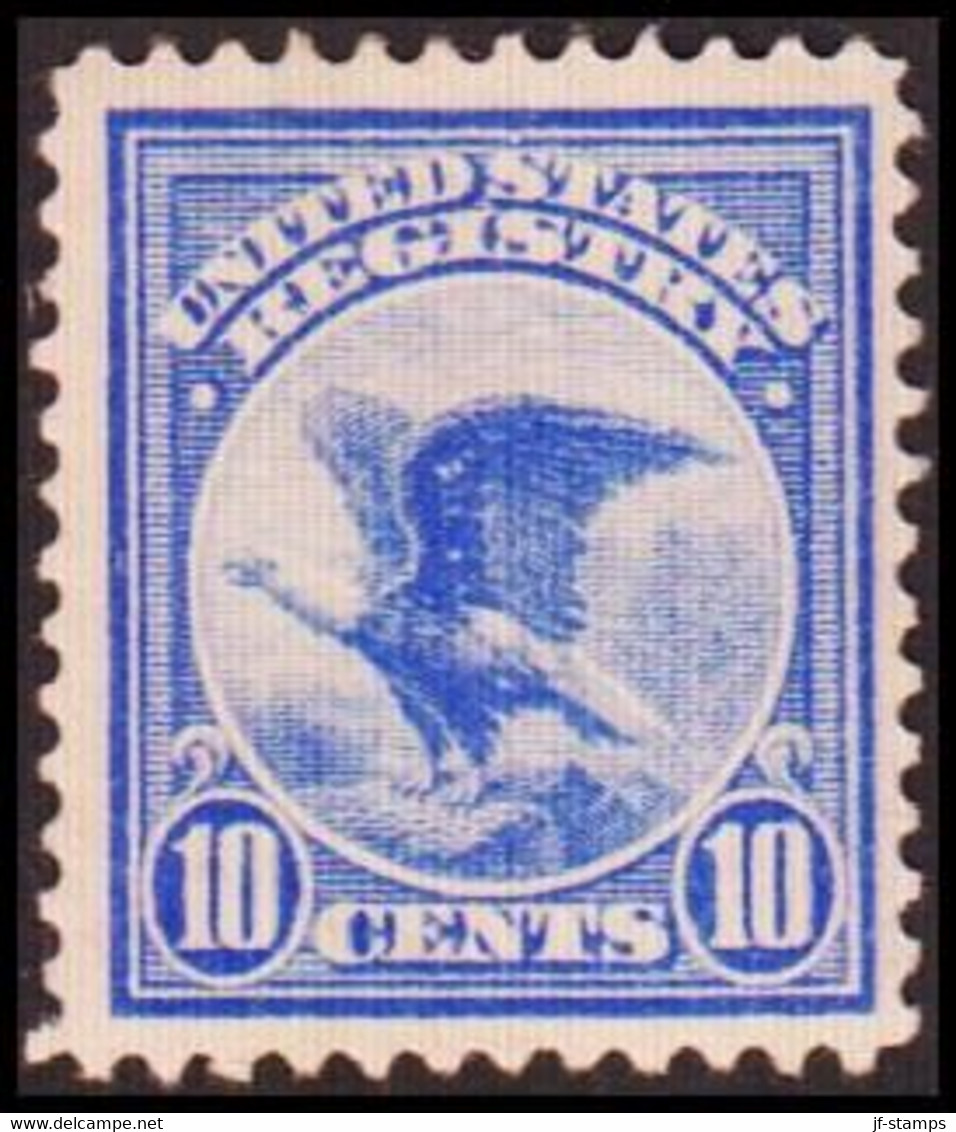 1911. USA. 10 Cents REGISTRY Eagle.  () - JF418526 - Unused Stamps