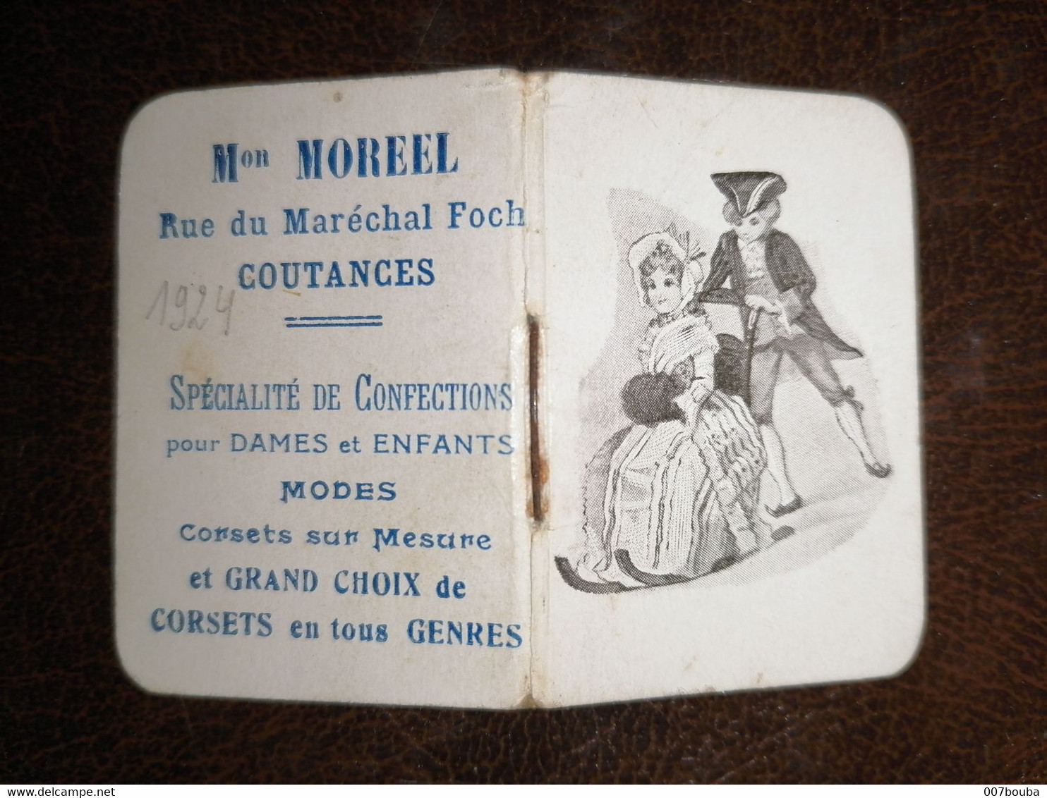 Calendrier 1924 / Coutances, Publicité Maison Moreel - Kleinformat : 1921-40