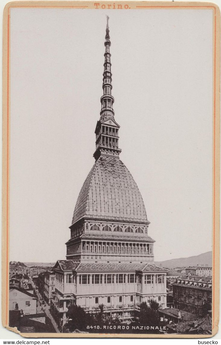 TORINO Turin Ricordo Nazionale Mole Antonelliana Photo ~1890 - Mole Antonelliana