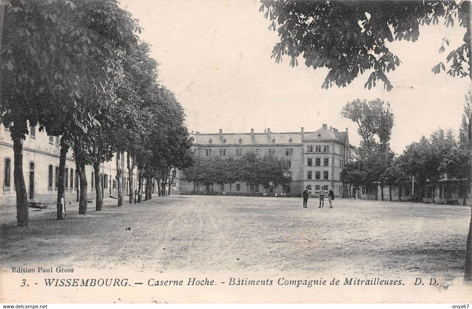 Carte Postale Photo WEISSENBURG-WISSEMBOURG-67-Bas-Rhin-Caserne Hoche Bâtiment Compagnie Mitrailleuses-Militaire-Kaserne - Wissembourg