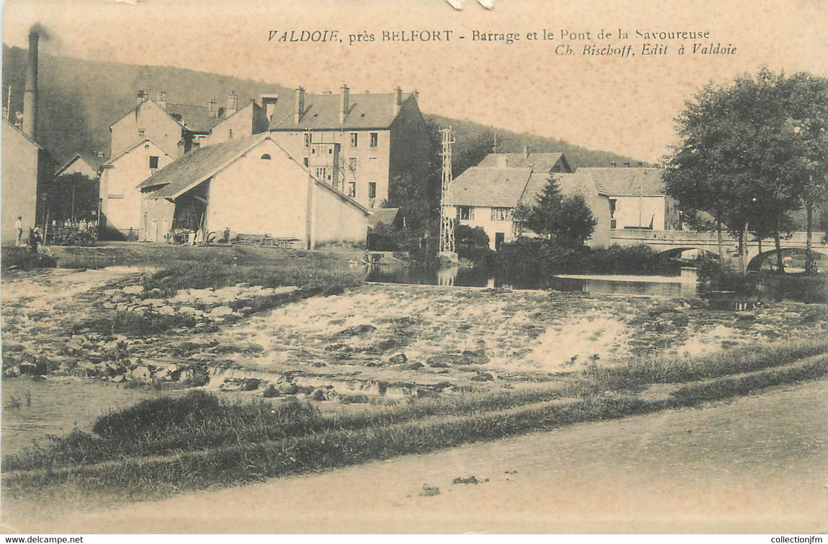 CPA FRANCE 90 " Valdoie, Barrage Et Le Pont De La Savoureuse" - Valdoie