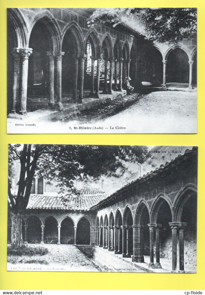 11 - SAINT-HILAIRE-DE-L'AUDE . " LE CLOÎTRE " . 2 CPM RETIRAGE - Réf. N°30834 - - Saint Hilaire