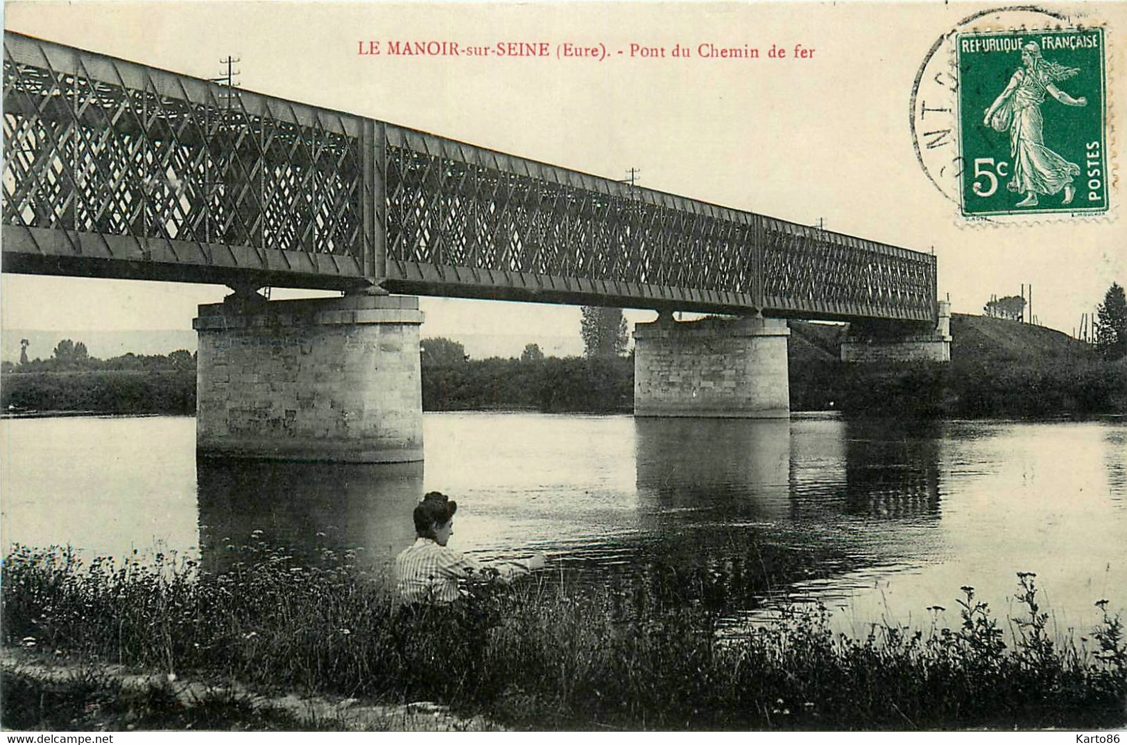 Le Manoir Sur Seine * Le Pont Du Chemin De Fer * Ligne De L'eure - Le Manoir