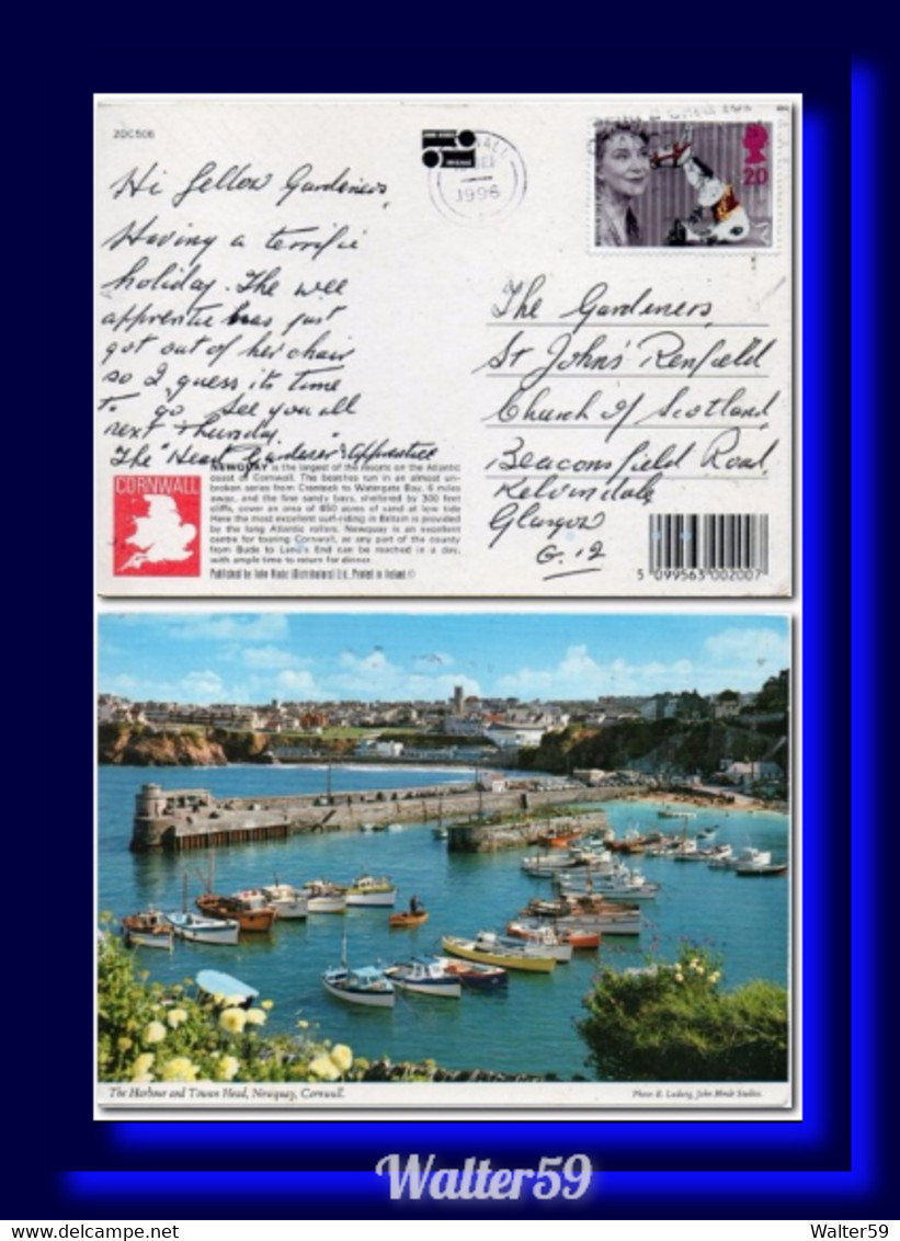 1996 UK Great Britain Postcard Newquey Sent To Scotland - Newquay