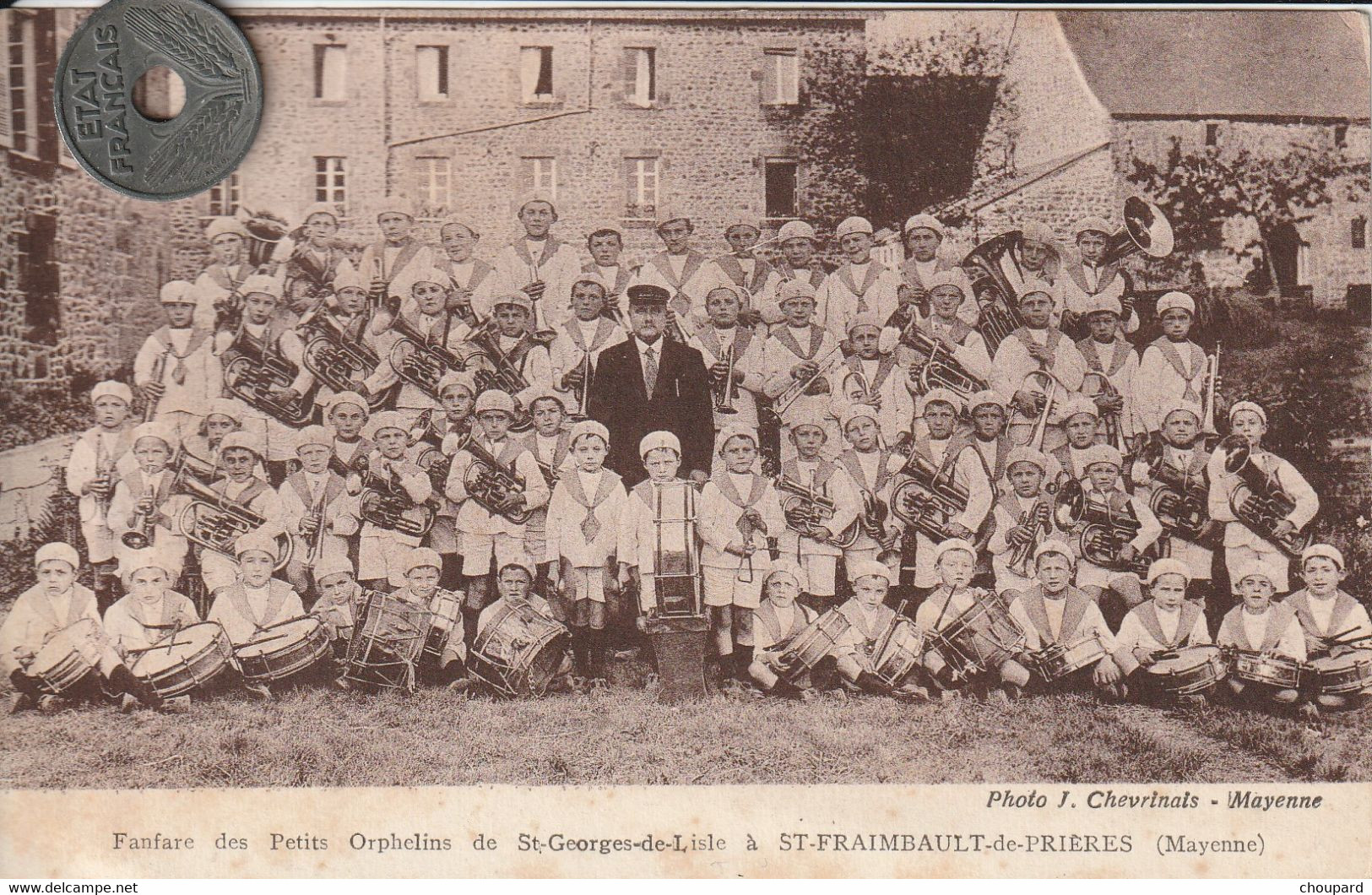 53 - Carte Postale Ancienne De Saint Fraimbault Les Prières    La Fanfare - Autres & Non Classés