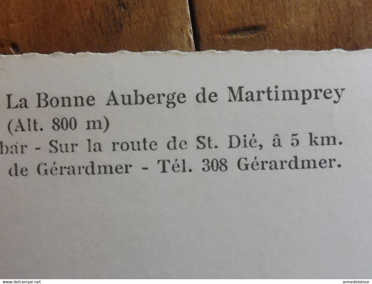 CPA Publicitaire LA BONNE AUBERGE DE MARTIMPREY  - Son Bar- Sur La Route De St. Dié, à 5 Km De Gérardmer - Tel. 308 .. - Hotels & Restaurants