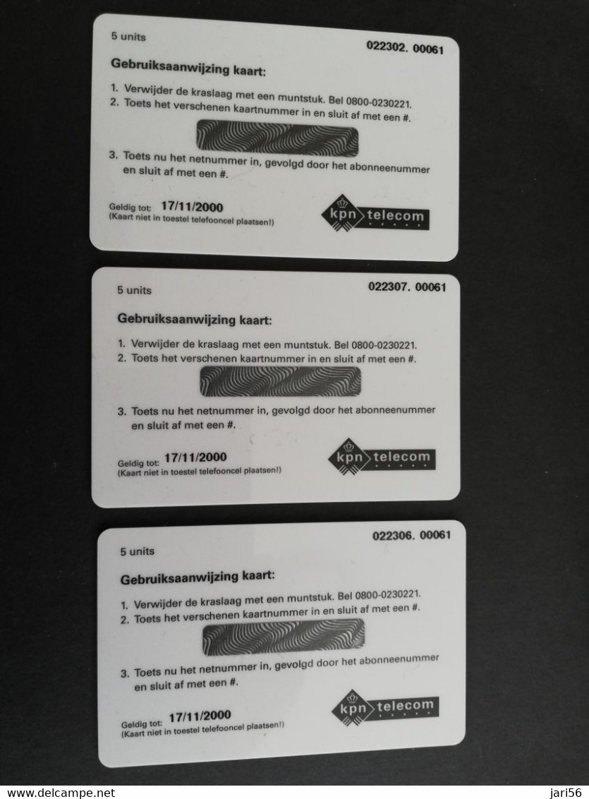 NETHERLANDS  PREPAID KPN YELLOW CARDS 3X  IN SPECIAL FOLDER (SPECIAL EDITION)   MINT CARDS   ** 5343** - Sin Clasificación