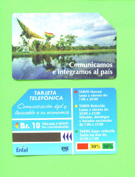 BOLIVIA - Urmet Phonecard As Scan - Bolivia