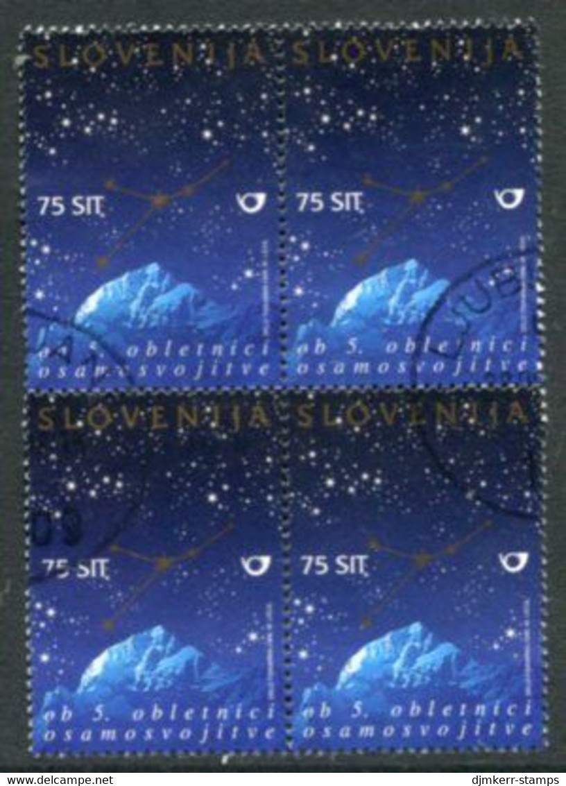 SLOVENIA 1996 Independence Anniversary Postally Used Block Of 4.  Michel 148 - Slowenien