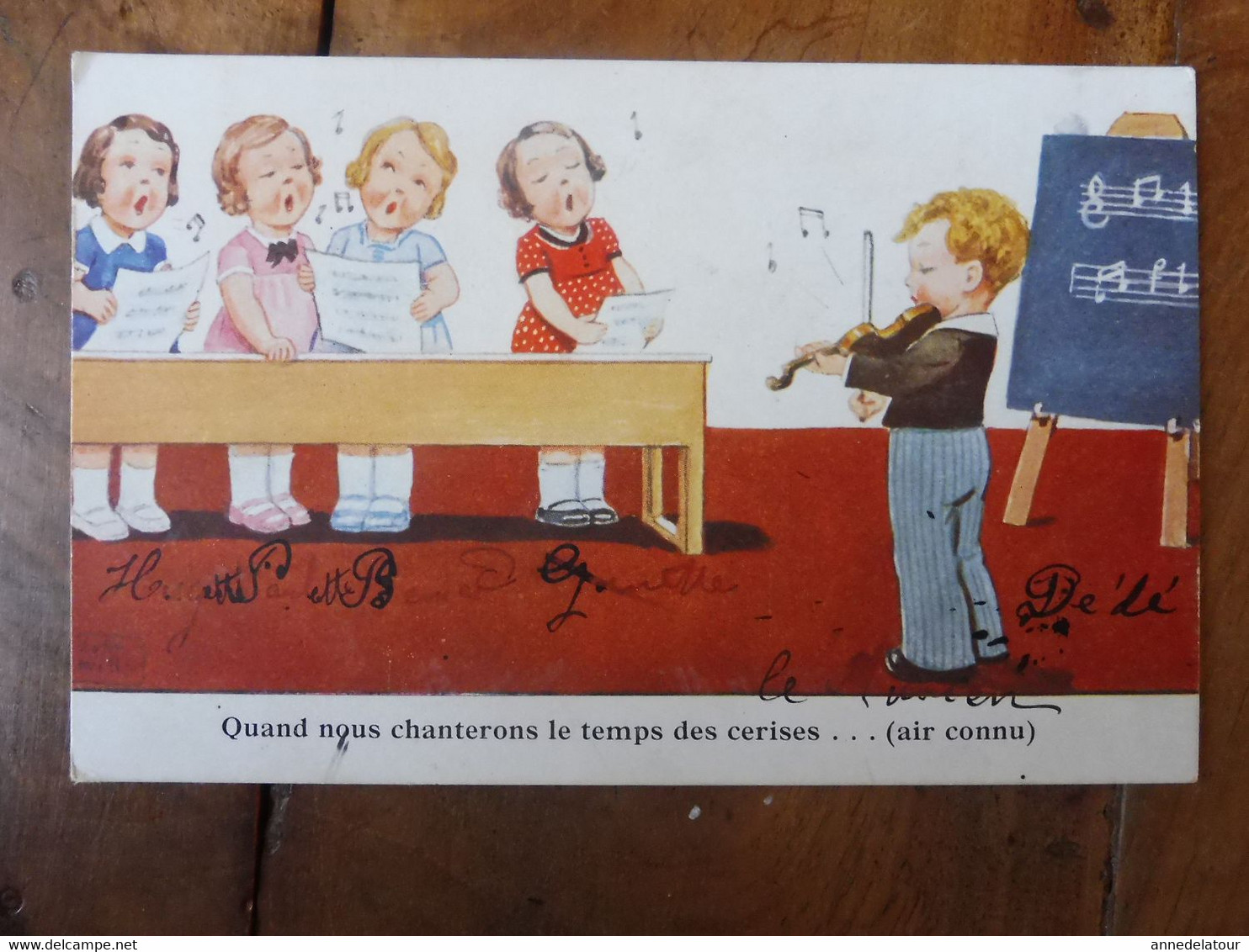 CPA  En Souvenir De La COMMUNE   - Des Enfant Chantent à L'école  "Quand Nous Chanterons Le Temps Des Cerises " - Saluti Da.../ Gruss Aus...