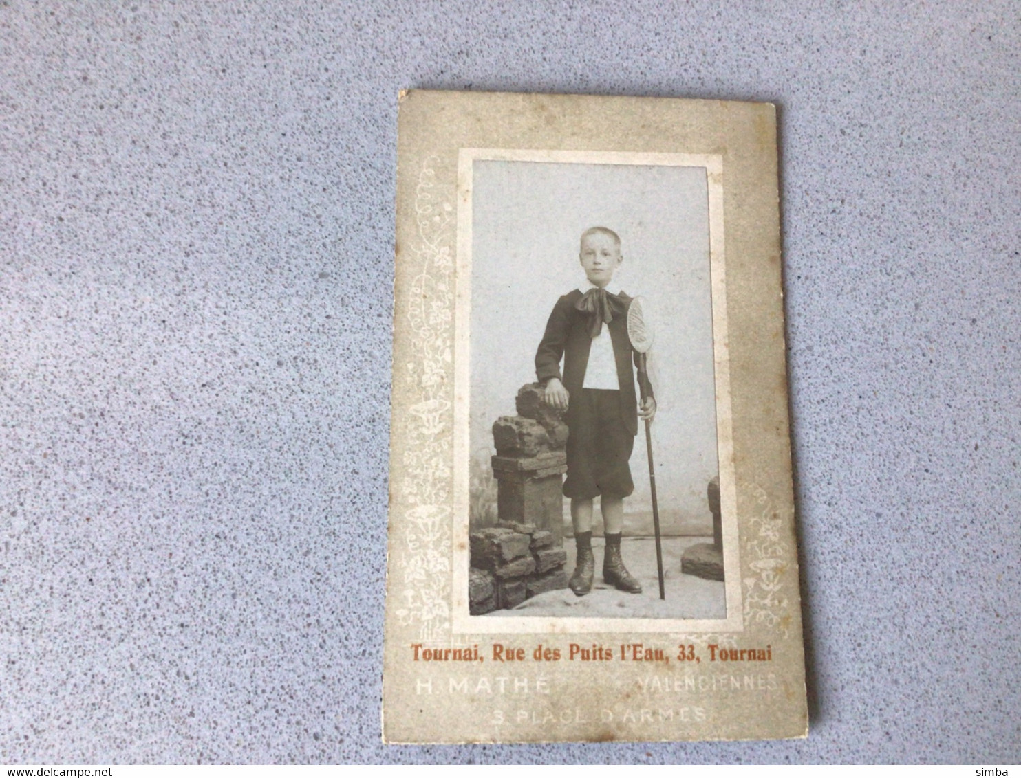 Photo  D’époque En Studio Fin 19 Siècle Enfant  Photographe De Tournai - Tournai