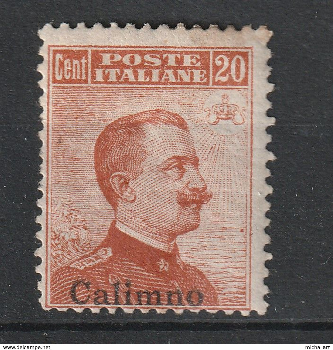 Italian Colonies 1916 Greece Aegean Islands Egeo Calimno Calino No 9 No Watermark (senza Filigrana)  MH (B376-48) - Egée (Calino)