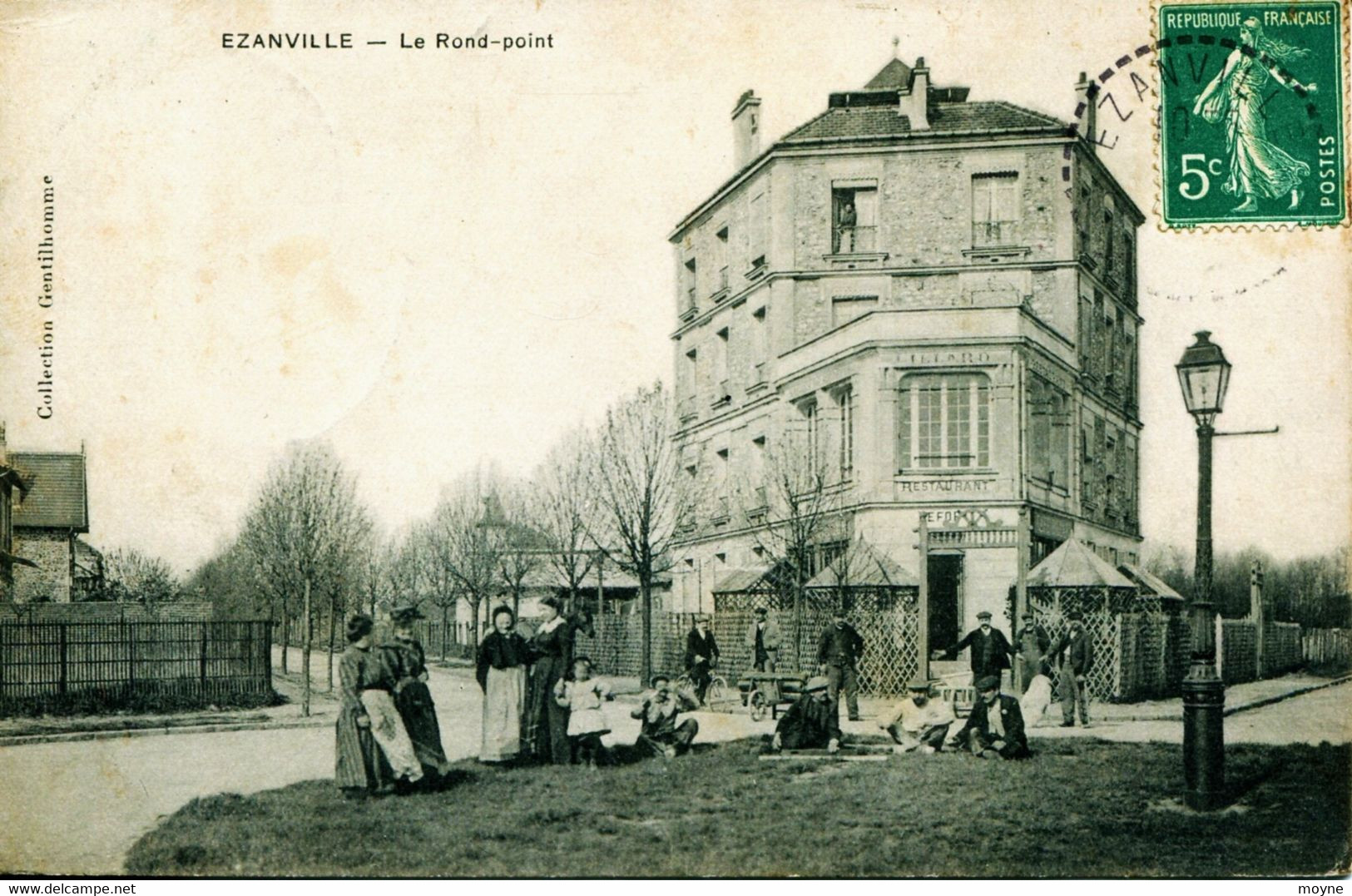-1137 - Val D'Oise -  EZANVILLE - LE ROND POINT - Restaurant LEFORT  ( Disparu ??) Circulée En 1915 - Ezanville