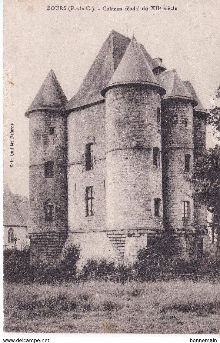 Lot De 3 CPA 62 Bours Château Féodal - Autres & Non Classés