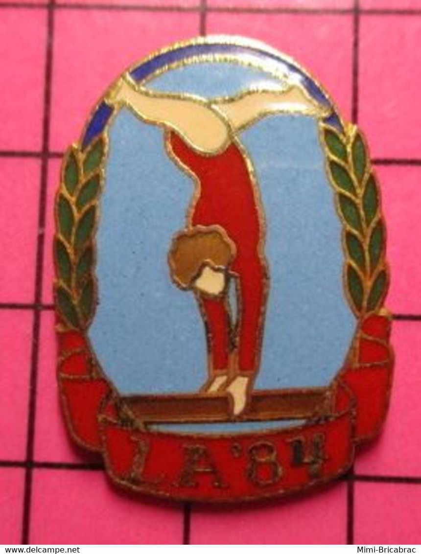 416c Pin's Pins / Beau Et Rare / THEME : JEUX OLYMPIQUES / LOS ANGELES 84 GYMNATIQUE FEMININE POUTRE - Gymnastique