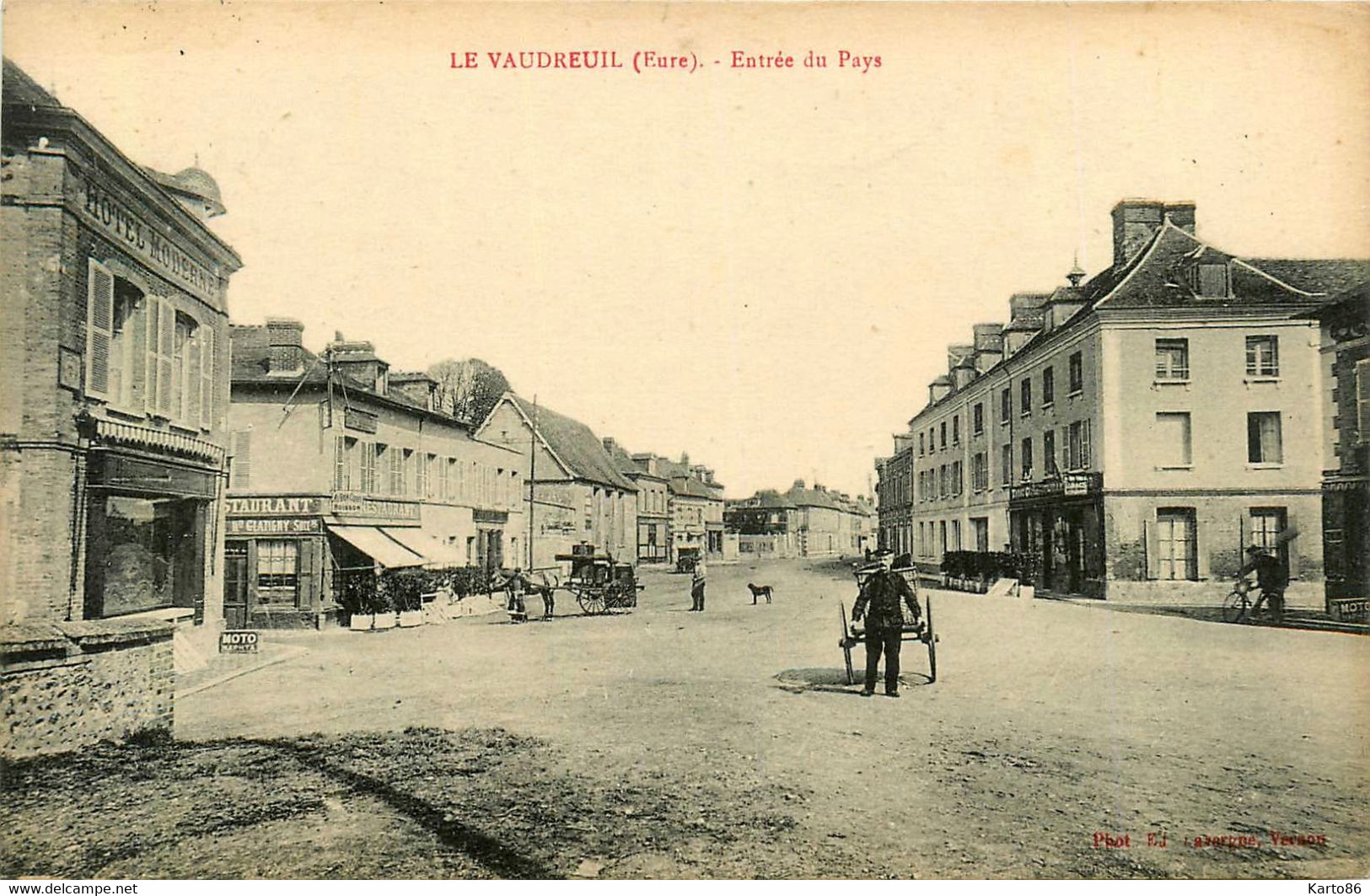 Le Vaudreuil * Rue De L'entrée Du Pays * Hôtel Moderne * Restaurant GLATIGNY * Débit De Tabac Tabacs - Le Vaudreuil