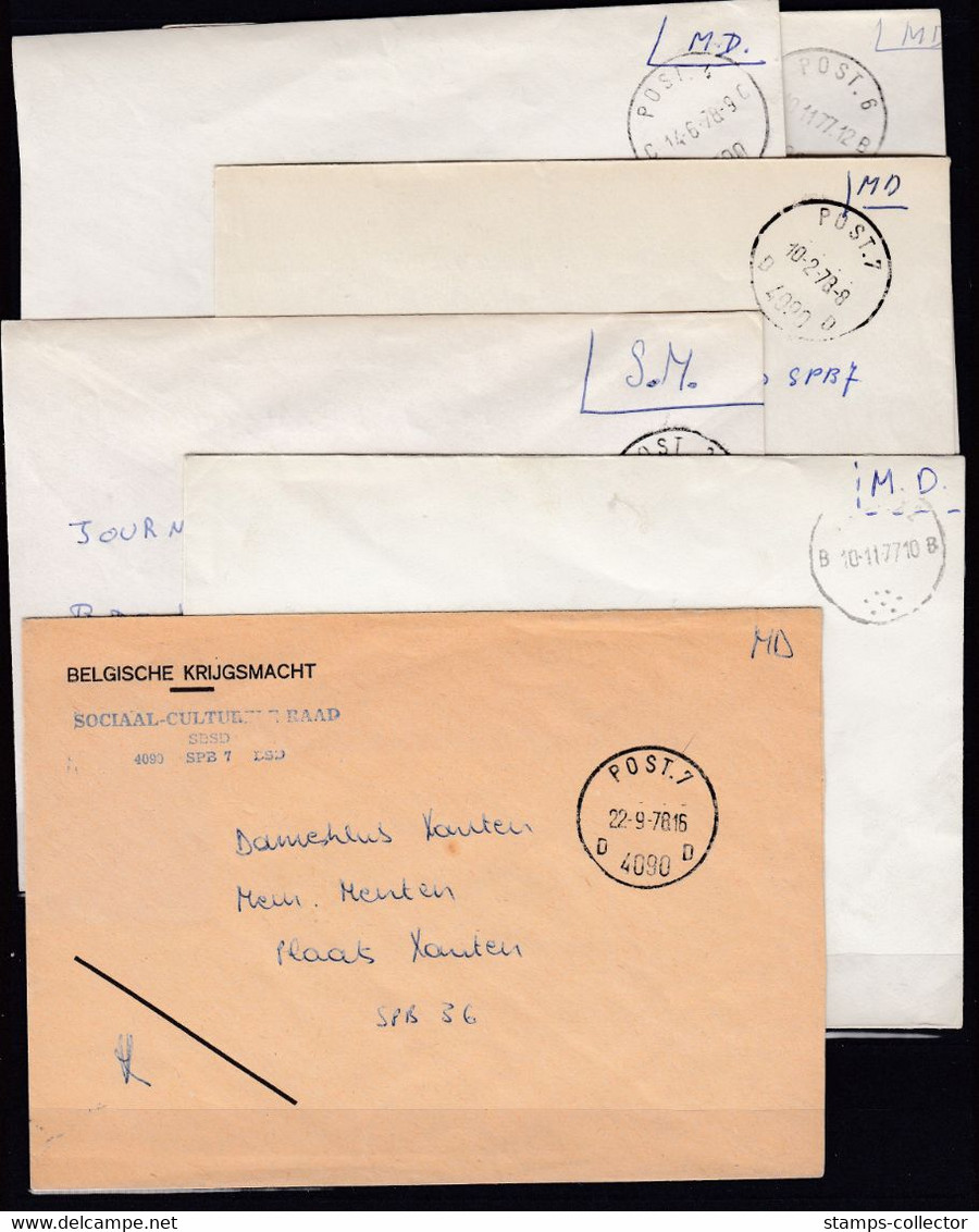 Belgian Kingdom. 12 Letters Send 1977-78. - Autres & Non Classés