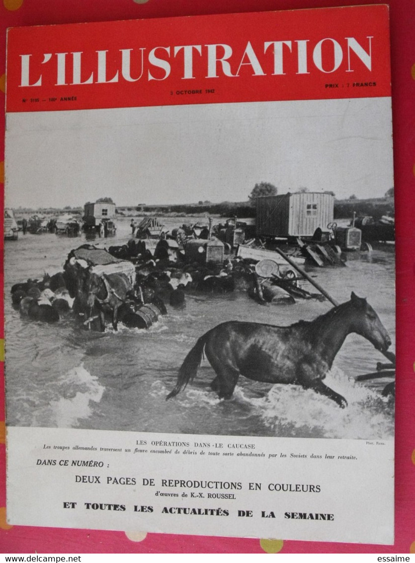 20 Revues L'Illustration De 1942. Guerre Bombardement Russie Prisonniers Front De L'est Sébastopal Légion LVF Dieppe - War 1939-45