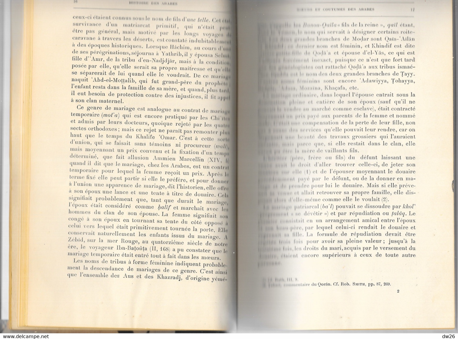 Histoire Des Arabes Par Clément Cl. Huart - 2 Tomes, Livres Reliés De 1912, Librairie Paul Geuthner - History