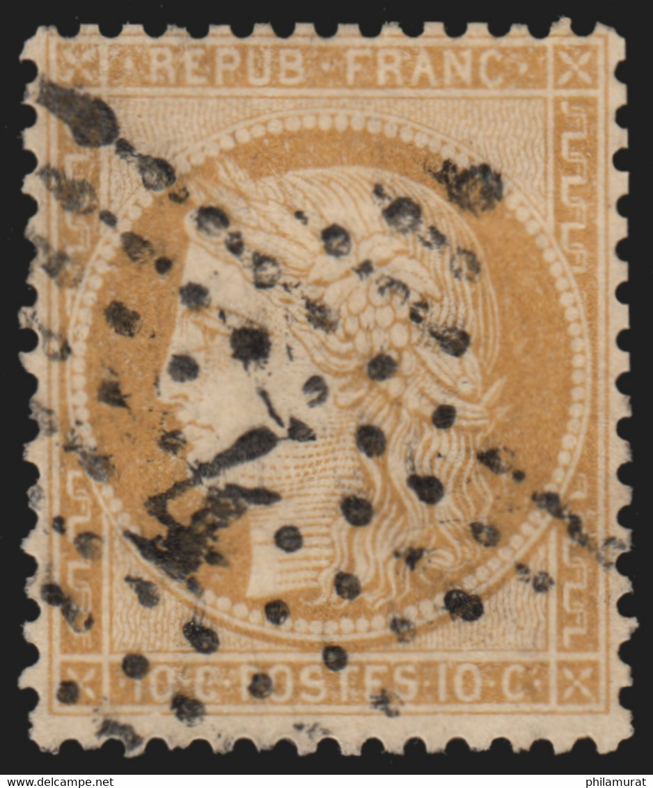 N°36, Oblitéré étoile De Paris 4, Cérès Siège De Paris 1870, 10c Bistre - TB - 1870 Beleg Van Parijs