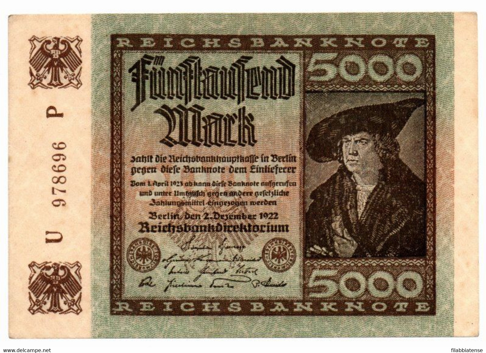 Germania - 5.000 Mark 1922    ++++++++ - 5000 Mark