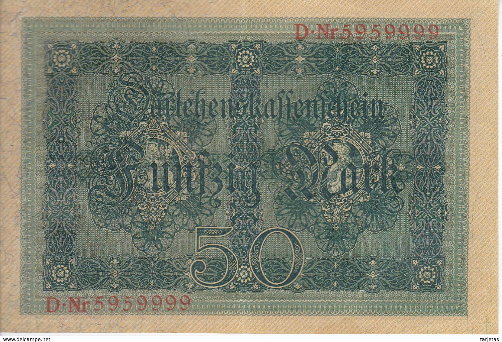 BILLETE DE ALEMANIA DE 50 MARK DEL AÑO 1914 EN CALIDAD EBC (XF) (BANKNOTE) - 50 Mark