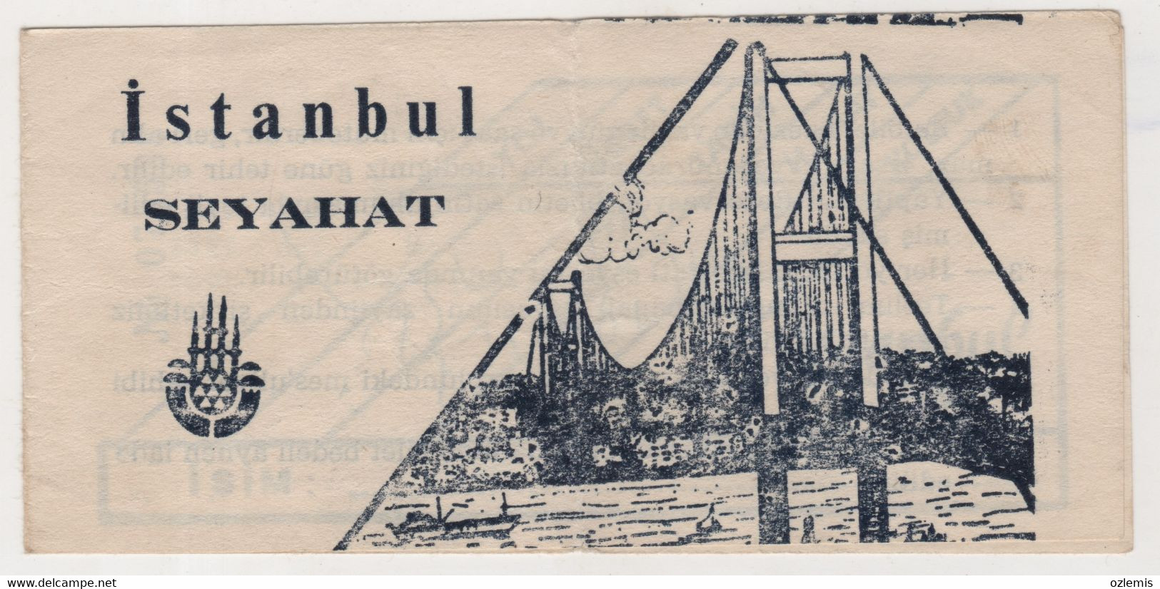 TURKEY ISTANBUL SEYAHAT BUS TICKET 1982 - Non Classés