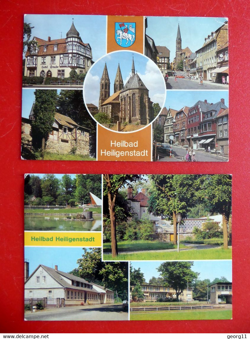 2 X Heiligenstadt Heilbad - Gaststätte Stadion - Hotel Traube - DDR 1984, 1988 - Eichsfeld - Thüringen - Heiligenstadt
