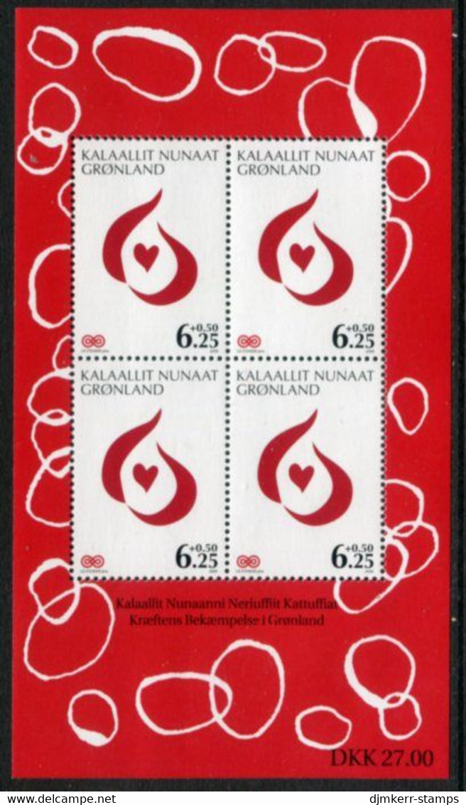 GREENLAND 2009 Cancer Relief Block MNH / **.   Michel Block 44 - Unused Stamps