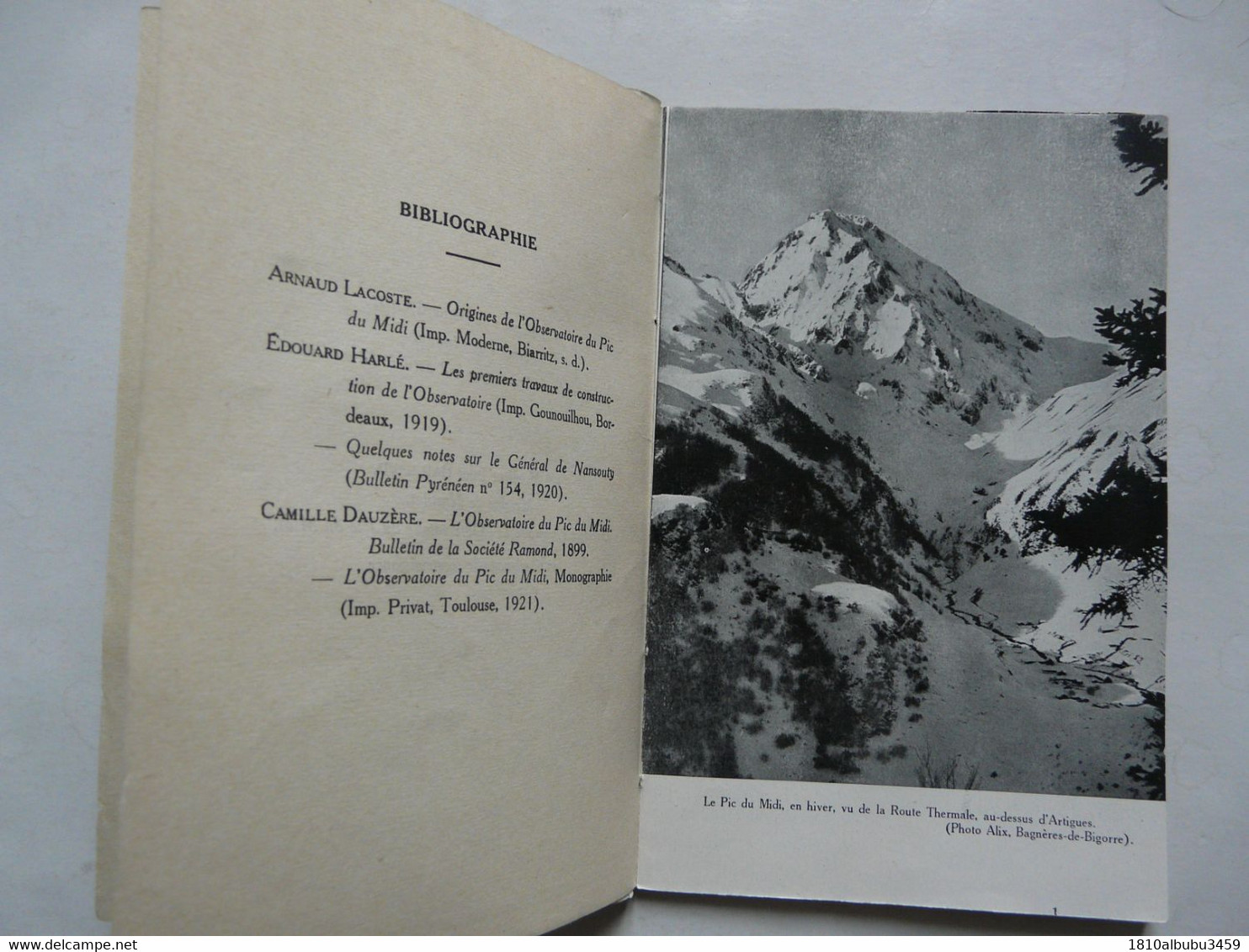 L'OBSERVATOIRE DU PIC DU MIDI (48 pages) - LES EDITIONS PYRENEENNES 1954