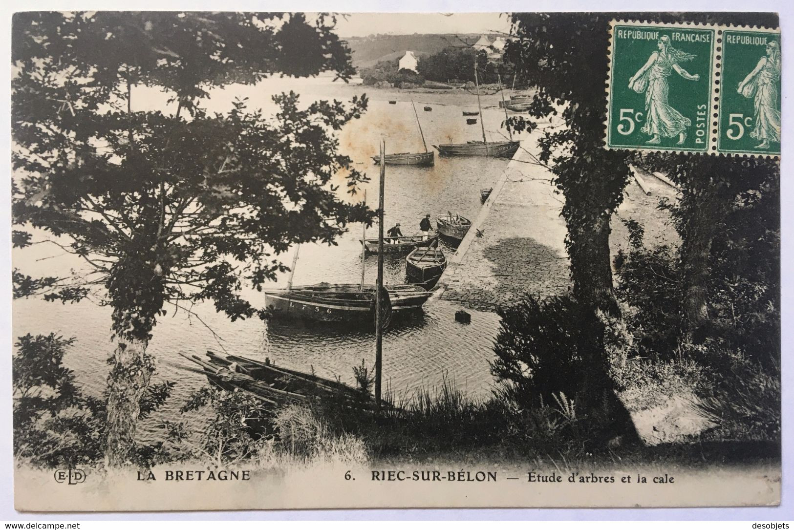 LA BRETAGNE.     6. RIEC-SUR-BÉLON _Étude D'arbres Et La Cale - Other & Unclassified