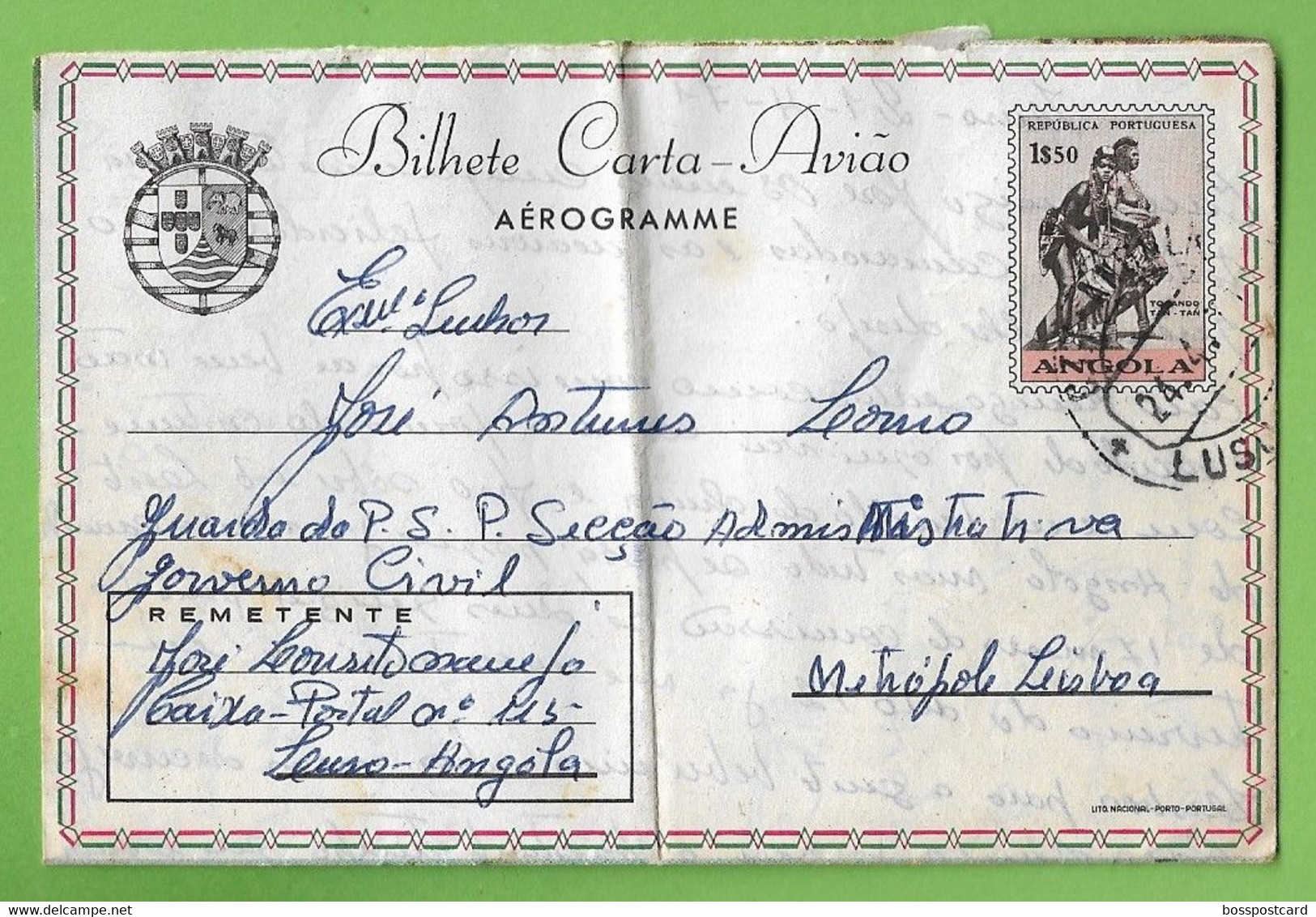 História Postal - Filatelia - Aerograma - Aerogram - Stamps - Timbres - Philately - Portugal - Angola (c/ Vinco) - Other & Unclassified