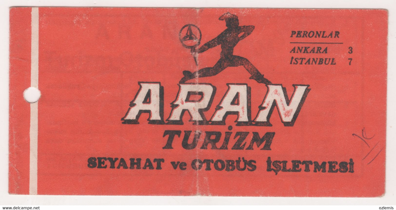 TURKEY ANKARA ARAN TURIZM SEYAHAT  BUS TICKET - Non Classificati