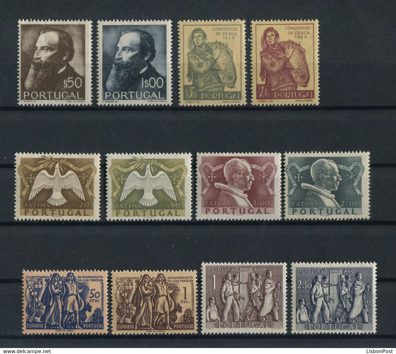 1951 Portugal Complete Year MH Stamps. Année Compléte Timbres Neuf Avec Charnière. Ano Completo Novo Com Charneira. - Ganze Jahrgänge