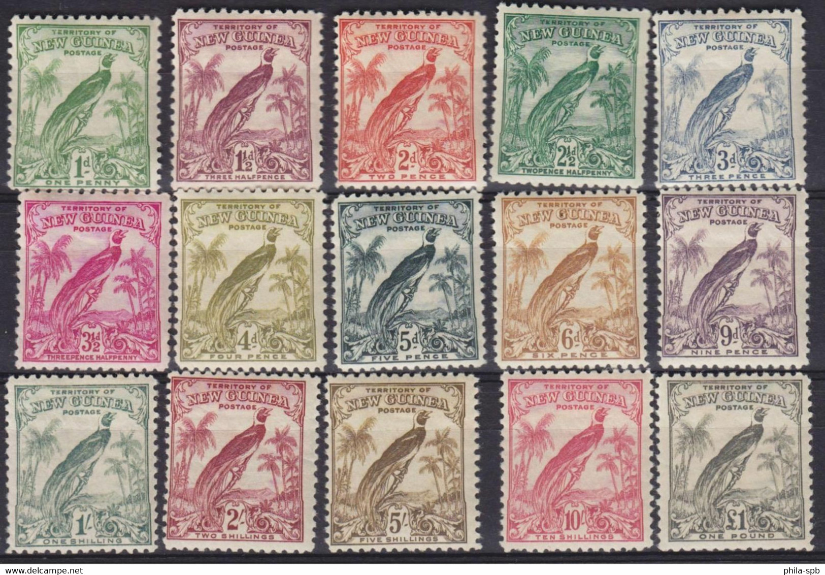 NEW GUINEA 1932, SG# 177-189, CV £250, Birds, MH - Papua Nuova Guinea