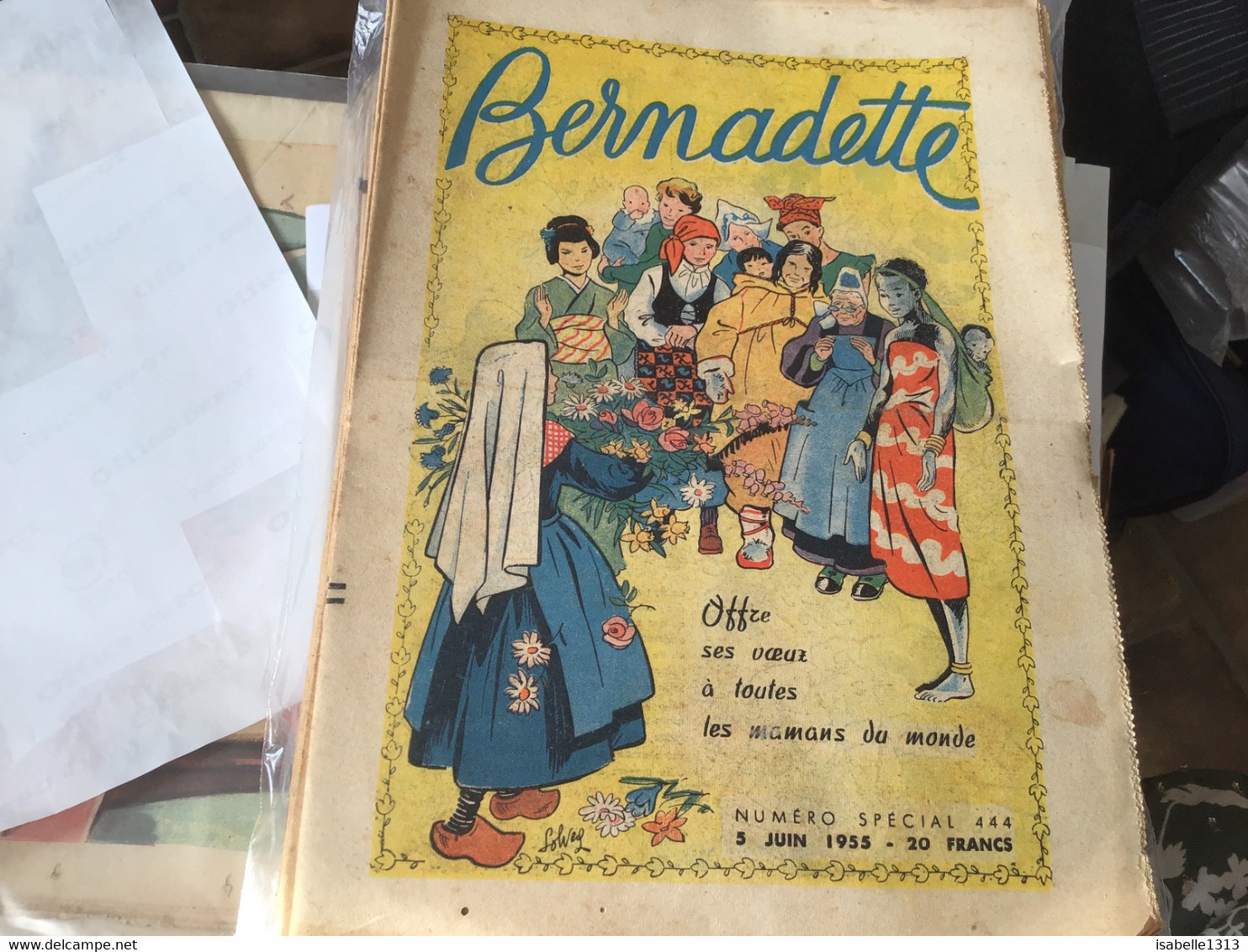 Bernadette Rare Revue Hebdomadaire Illustré Paris 1955 Offre Ses Vœux à Toutes Les Mamans Du Monde - Bernadette