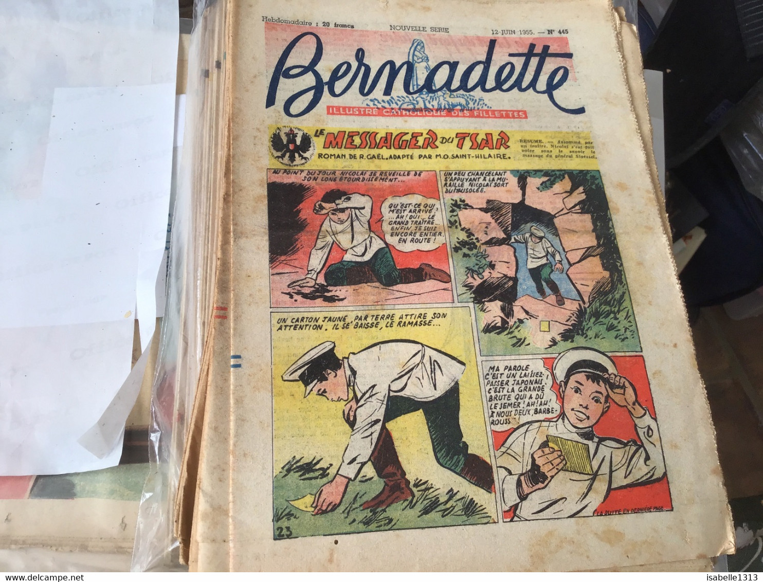 Bernadette Rare Revue Hebdomadaire Illustré Paris 1955 Messager Du Tsar Bernadette Reçoit L’Abbé Pierre - Bernadette