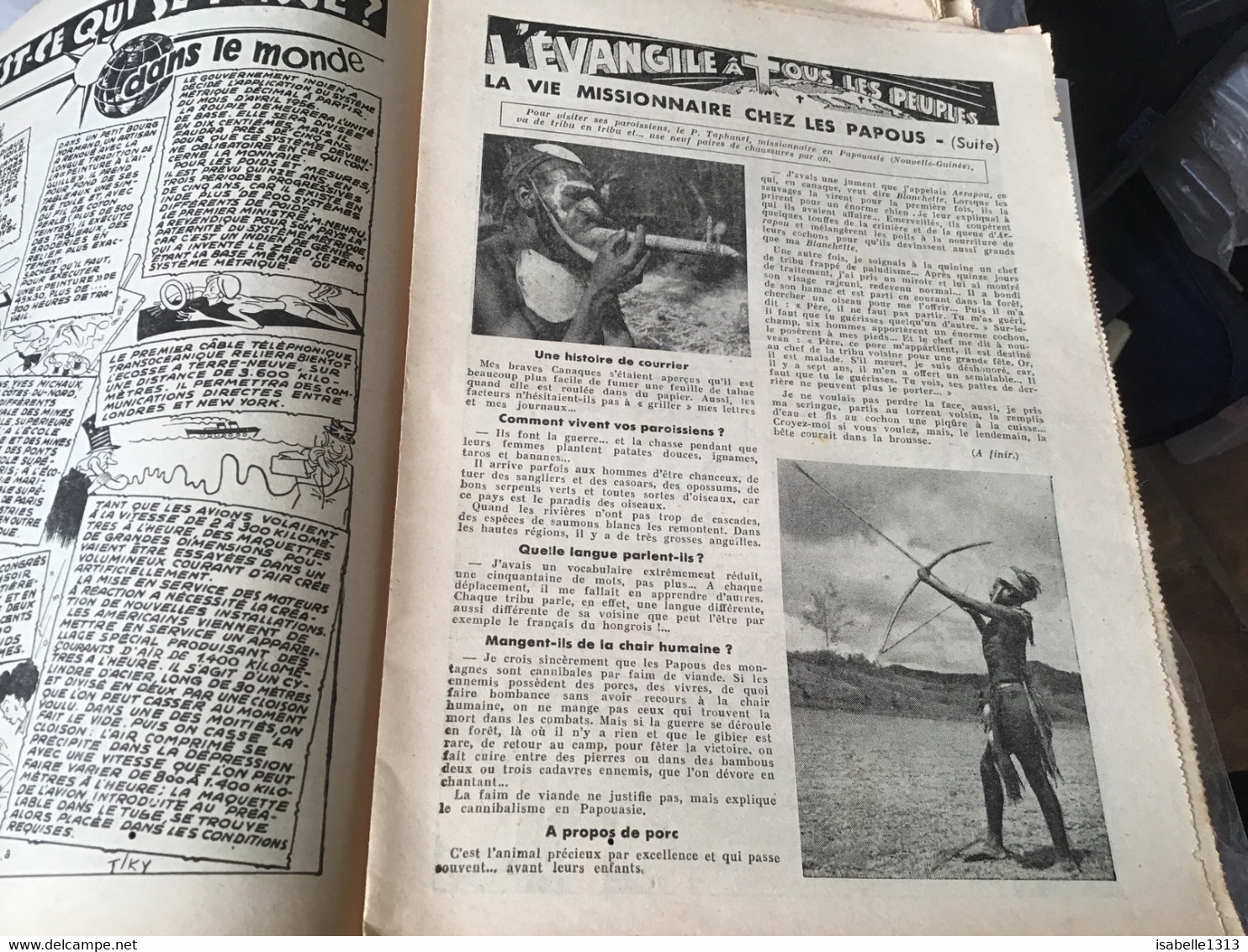 Bernadette Rare Revue Hebdomadaire Illustré Paris 1955 Messager Du Tsar La Vie Missionnaire Chez Les Papous - Bernadette