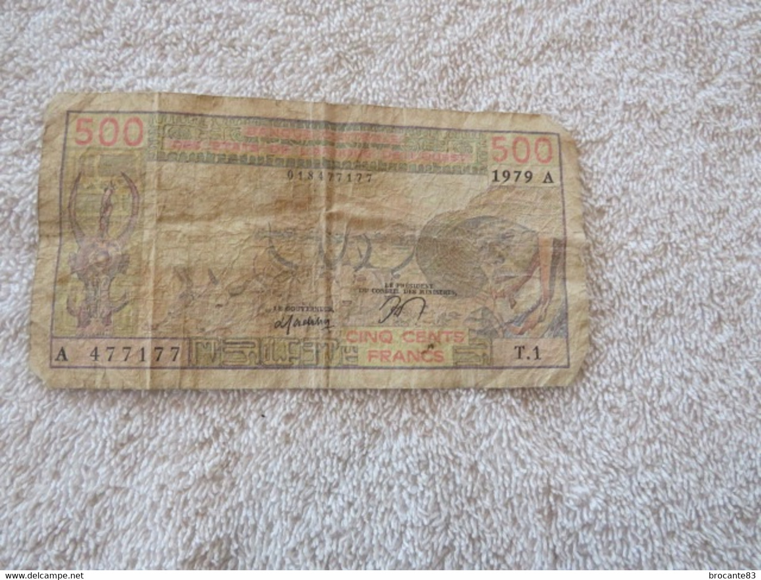 BILLET DE 500 FRANCS ETAT DE L'AFRIQUE DE L'OUEST 1979 - Estados De Africa Occidental