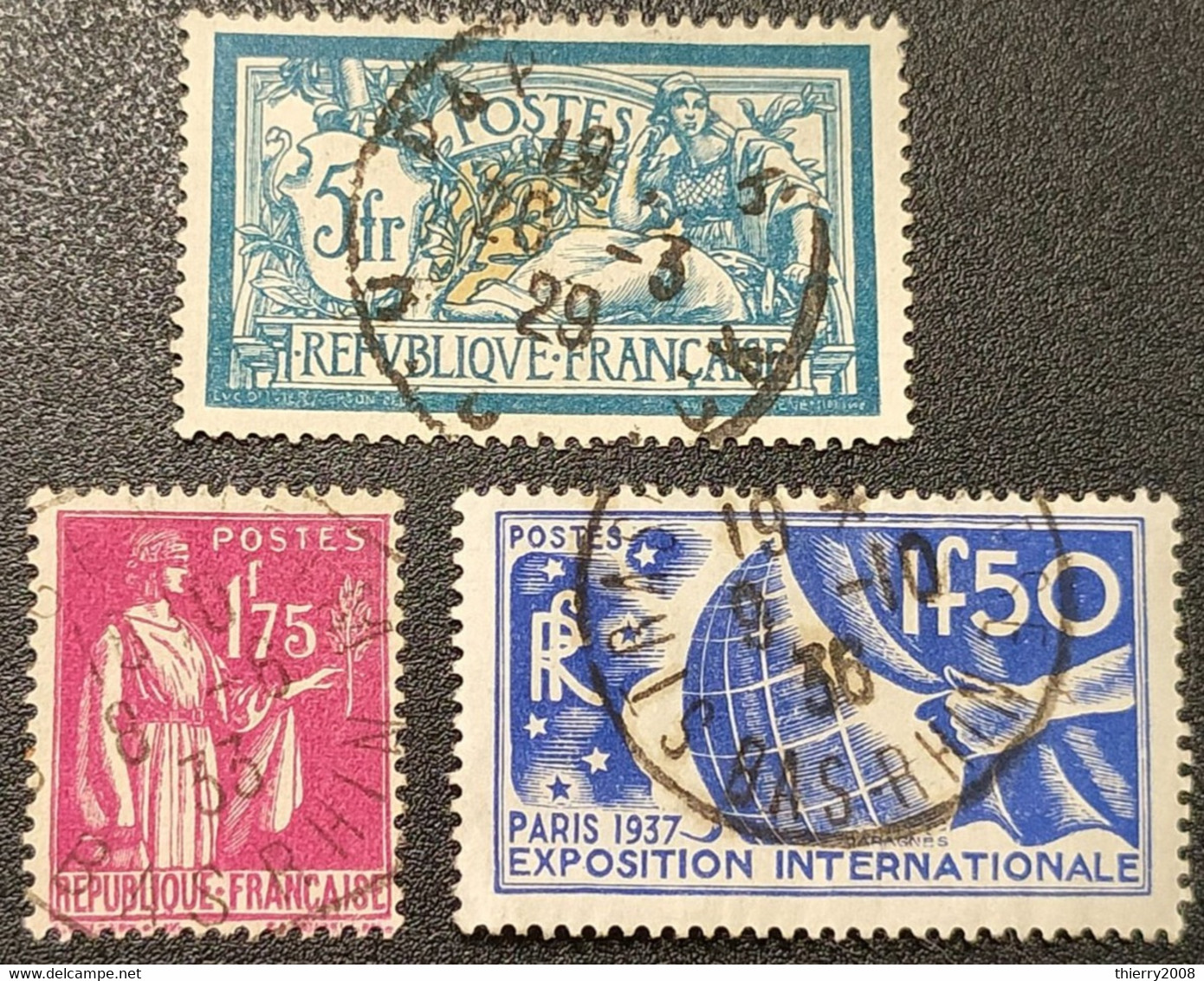 N° 123/289/327  Avec Belle Oblitération Cachet à Date D'Epoque  TB - Gebruikt