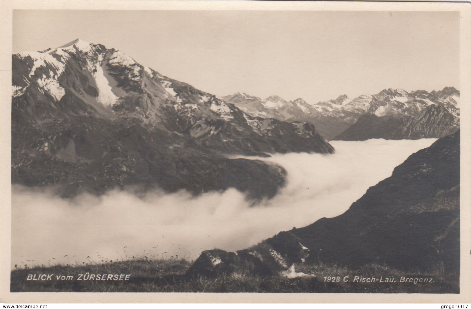 3865) Blick Vom ZÜRSERSEE - Nebel Zwischen Den Bergen ALT !! 1928 - Zürs