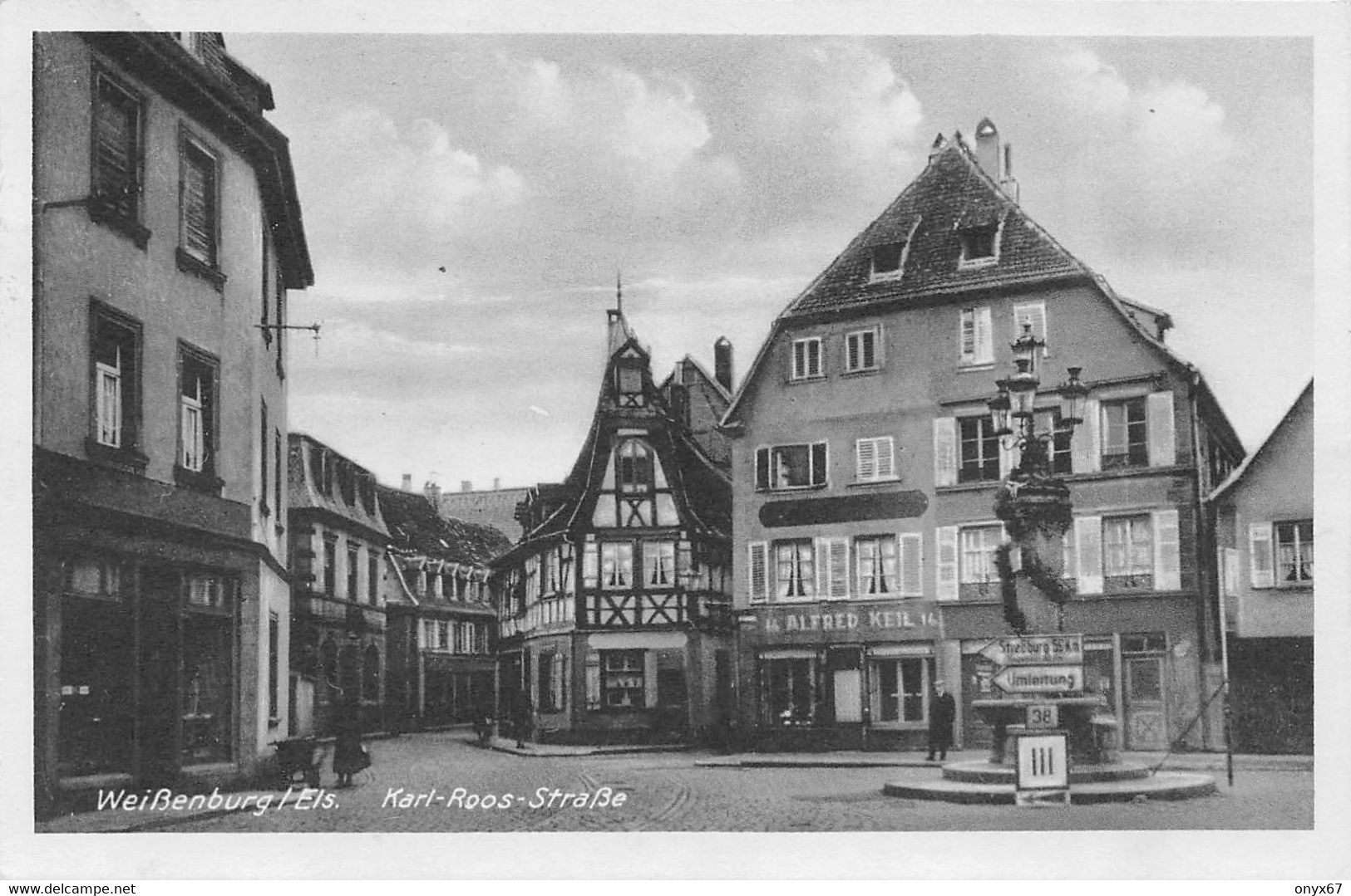 WEISSENBURG-WISSEMBOURG-67-Bas-Rhin-Karl Roos Strasse-Commerce Alfred Keil - Wissembourg