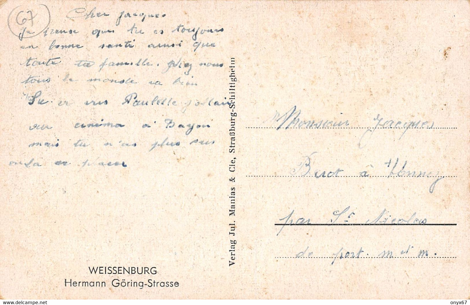 WEISSENBURG-WISSEMBOURG-67-Bas-Rhin-Hermann Göring Strasse - Wissembourg