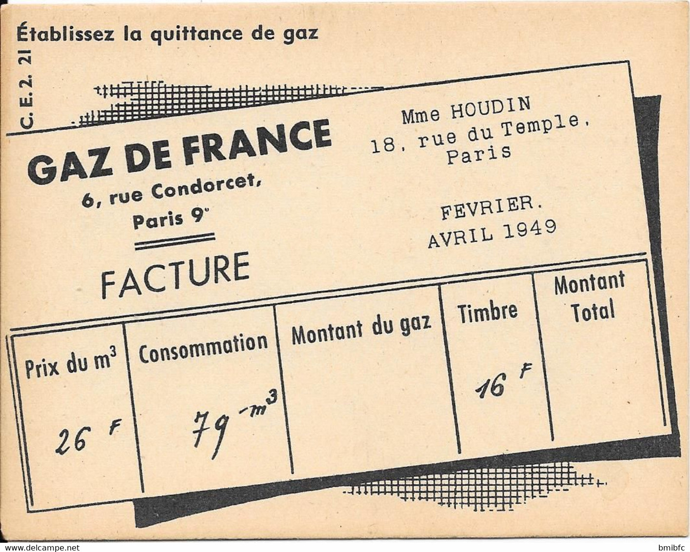 Fiche Cartonnée Thème Mathématiques - Calcul - C.E.2 -   Gaz De France - 6, Rue Condorcet Paris 9e - Fichas Didácticas