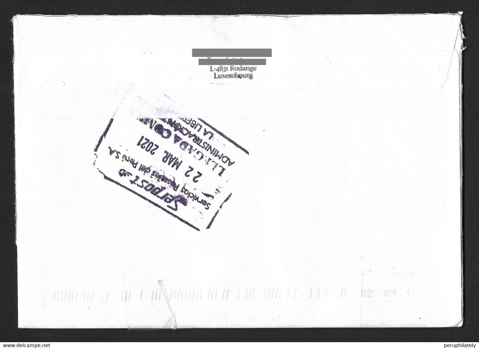 LUXEMBOURG COVER WITH SWIMMING , AND LETTER RECENT STAMPS SENT TO PERU - Used Stamps
