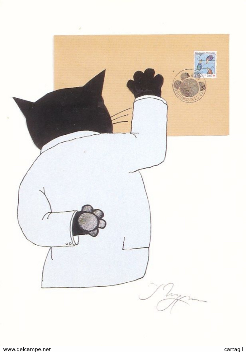 CPM GF-B697 Et 698- Série "Postkatzen -Les Chats De La Poste" -Dessin Tomi Ungerer Pour  PTT Cartophilie*-Envoi  Gratuit - Ungerer