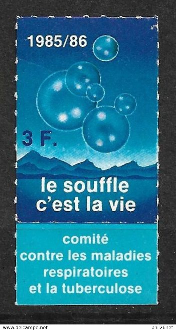 Vignette Le Souffle C'est La Vie Contre Les Maladies Respiratoires Et La Tuberculose 1985/86  Neuf  * *   B/ TB  - Tuberkulose-Serien